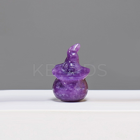Halloween Natural Lepidolite Home Display Decorations G-PW0004-53J-02-1