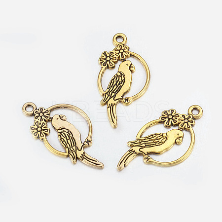 Alloy Tropical Parrot Pendants LS-EA10187Y-1