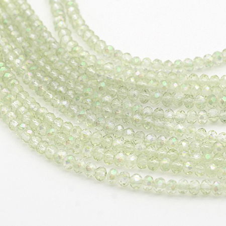 Electroplate Glass Beads Strands EGLA-D020-3x2mm-26-1