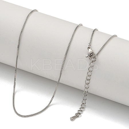 Brass Box Chain Necklaces for Women NJEW-U011-05P-1