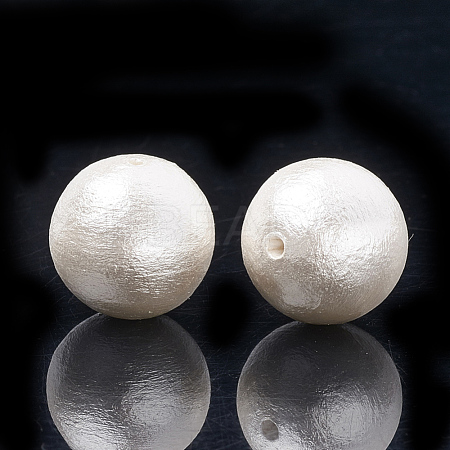 Compressed Cotton Pearl Beads WOVE-S114-20mm-13-1
