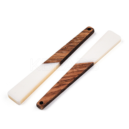 Opaque Resin & Walnut Wood Big Pendants LS-RESI-TAC0017-46-C01-1