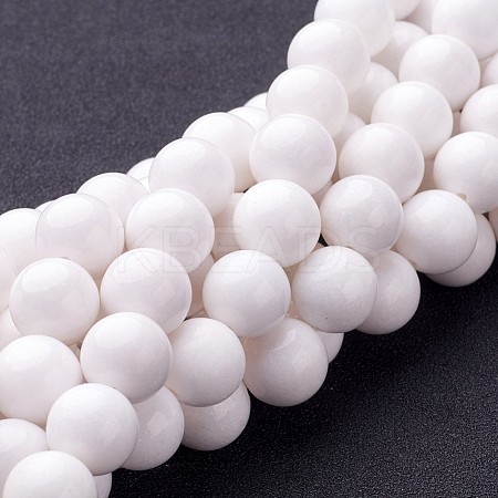 Natural Mashan Jade Round Beads Strands X-G-D263-12mm-XS01-1