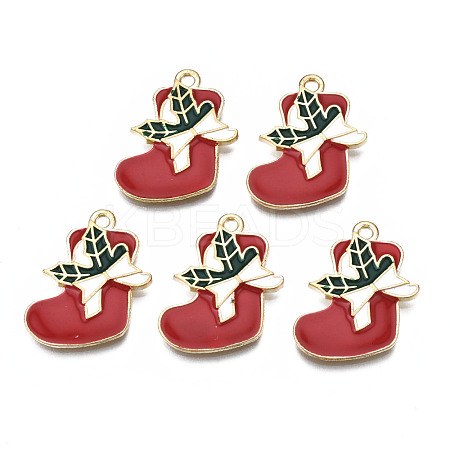 Rack Plating Alloy Enamel Pendants ENAM-T011-149-1