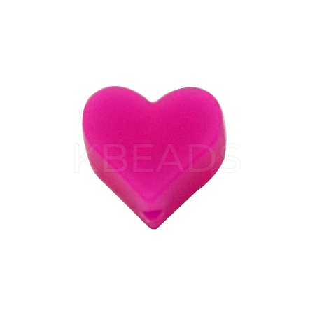 Heart Food Grade Eco-Friendly Silicone Beads SIL-WH0013-56L-1