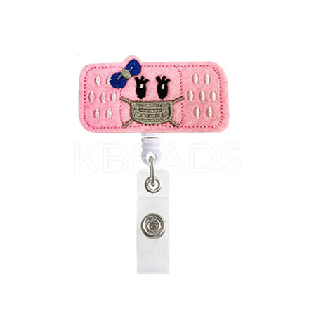 Medical Theme Cloth & ABS Plastic Retractable Badge Reel PW-WG36695-01-1