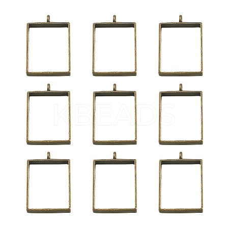Alloy Open Back Bezel Big Pendants PALLOY-TA0021-02AB-1