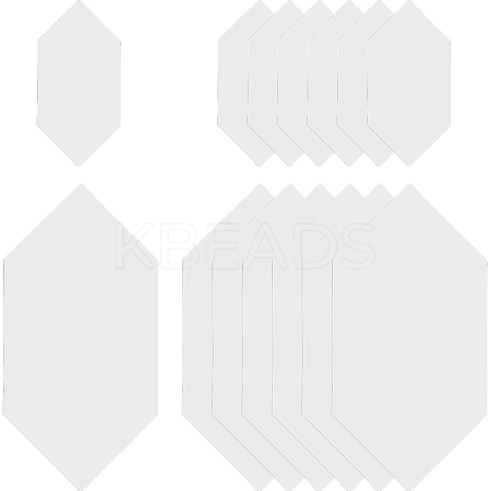 200Pcs 2 Styles Hexagon Paper Quilting Templates DIY-GF0008-76-1