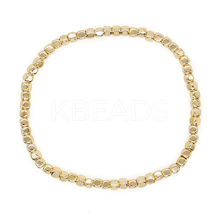 Summer Synthetic Gemstone Square Beaded Stretch Bracelets ME2260-1