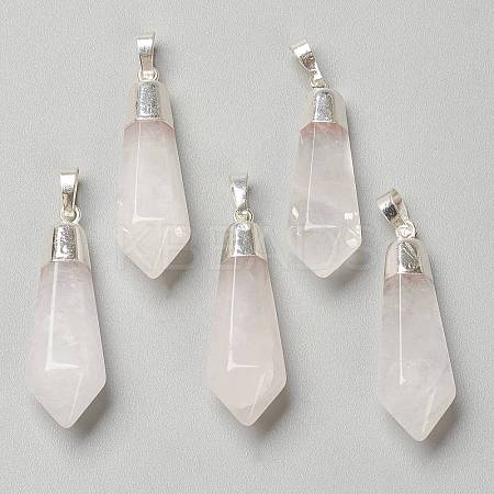 Natural Quartz Crystal Pointed Pendants LS-G-P445-E13-1