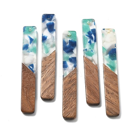 Resin and Walnut Pendants FIND-R051-07G-1