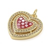 Brass Micro Pave Clear Cubic Zirconia Pendants KK-Q813-02G-3