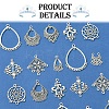 36Pcs 9 Styles Tibetan Style Alloy Chandelier Components Links TIBE-FS0003-24-3