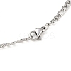 Tarnish Resistant Smooth Surface 304 Stainless Steel Figaro Chain Necklace Making STAS-A028-N022P-2