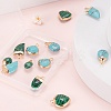 12Pcs 6 Style Synthetic Malachite & Turquoise Pendants G-LS0002-20-6