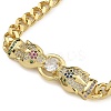 Brass Micro Pave Cubic Zirconia Bracelets BJEW-K261-20G-3