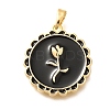 Brass Enamel Pendants KK-R212-22G-1