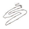 304 Stainless Steel Column Link Chain Necklaces for Women Men NJEW-A058-01P-4