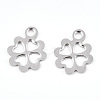 Tarnish Resistant 201 Stainless Steel Flower Charms STAS-R064-29-1