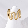 Wave 304 Stainless Steel Finger Rings for Women X-RJEW-F174-06G-1