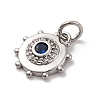 Brass Micro Pave Cubic Zirconia Charms KK-U033-22P-02-2