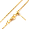 1mm Rack Plating Brass Cable Chain Adjustable Slider Necklaces for Women Men MAK-L044-04G-2