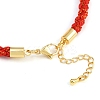 4MM Braided Nylon Cord Bracelets FIND-A057-01G-22-3