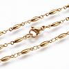 304 Stainless Steel Chain Necklaces STAS-P164-22G-2