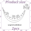 2Pcs Aluminum & Iron Spike Rivet Tassel Chains Belt AJEW-UN0002-11P-3