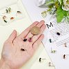 16Pcs 8 Colors Brass Glass Stud Earring Findings DIY-FH0004-50-3