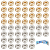 2 Colors Brass Flat Round Spacer Beads KK-BC0014-21A-1