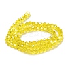 Transparent Electroplate Glass Beads Strands EGLA-A039-T6mm-B21-2