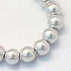 Baking Painted Pearlized Glass Pearl Round Bead Strands HY-Q003-4mm-62-2
