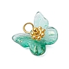 Electroplate Glass Beads Charms PALLOY-JF03107-01-4