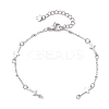 304 Stainless Steel Cross Link Chain Bracelet Making AJEW-JB01380-02-1