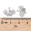 Brass with Clear Cubic Zirconia Charms KK-G474-02P-3