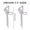 1 Pair Crystal Rhinestone & Clear Cubic Zirconia Stud Earrings EJEW-LP0002-94-2