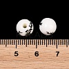 Floral Printed Porcelain Beads PORC-Q200-8mm-1-4