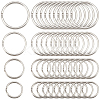 80Pcs 4 Style Iron Split Key Rings IFIN-NB0001-47-1