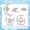 30Pcs 3 Styles Alloy Connector Charms with Crystal Rhinestone FIND-SC0007-89-2