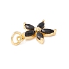 Brass Micro Pave Cubic Zirconia Pendants ZIRC-P098-03G-4