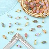 10Pcs Crackle Glass Pendants PALLOY-YW00067-01-4