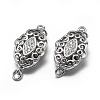 Anti-Tarnish Rhodium Plated 925 Sterling Silver Box Clasps STER-L057-010P-1