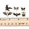24Pcs 6 Styles Light Gold Alloy Enamel Pendants ENAM-FP0002-40-4