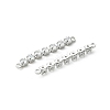 SHEGRACE Brass Pave Clear Cubic Zirconia Connector Charms XGRQ3P971-639P-2