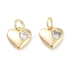 Brass Micro Pave Cubic Zirconia Charms KK-C051-03G-1