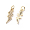 Brass Micro Pave Cubic Zirconia Pendants LS-ZIRC-G163-09G-2