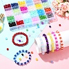 600Pcs 24 Colors Baking Paint Imitation Jade Glass Bead Strands DGLA-YW0001-29-6
