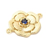 Brass Pave Glass Connector Charms KK-Z073-32G-05-2