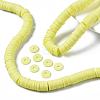 Flat Round Handmade Polymer Clay Beads CLAY-R067-10mm-23-6